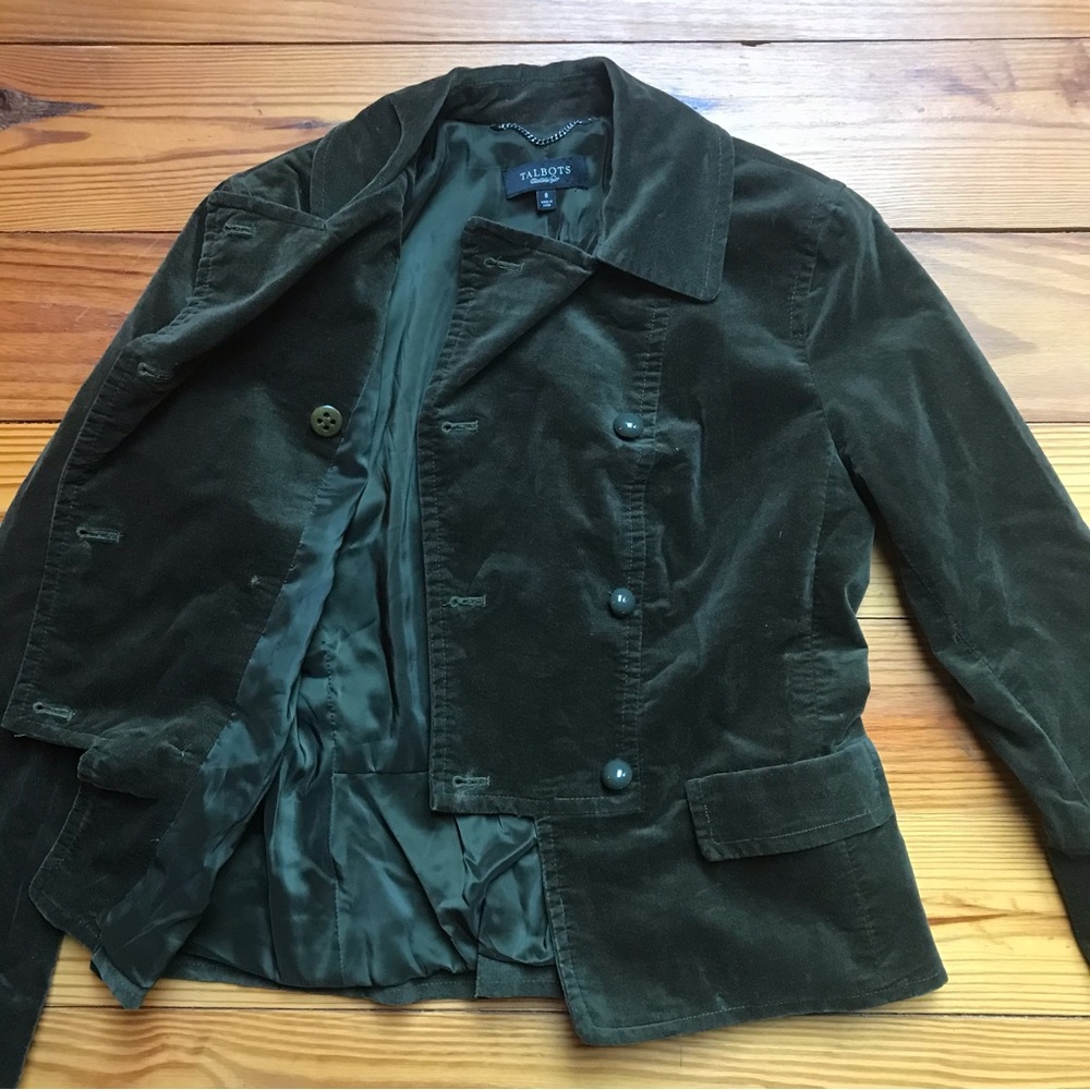 Talbots Velvet Double-Breasted Blazer, EUC, 8 - Picture 13 of 16